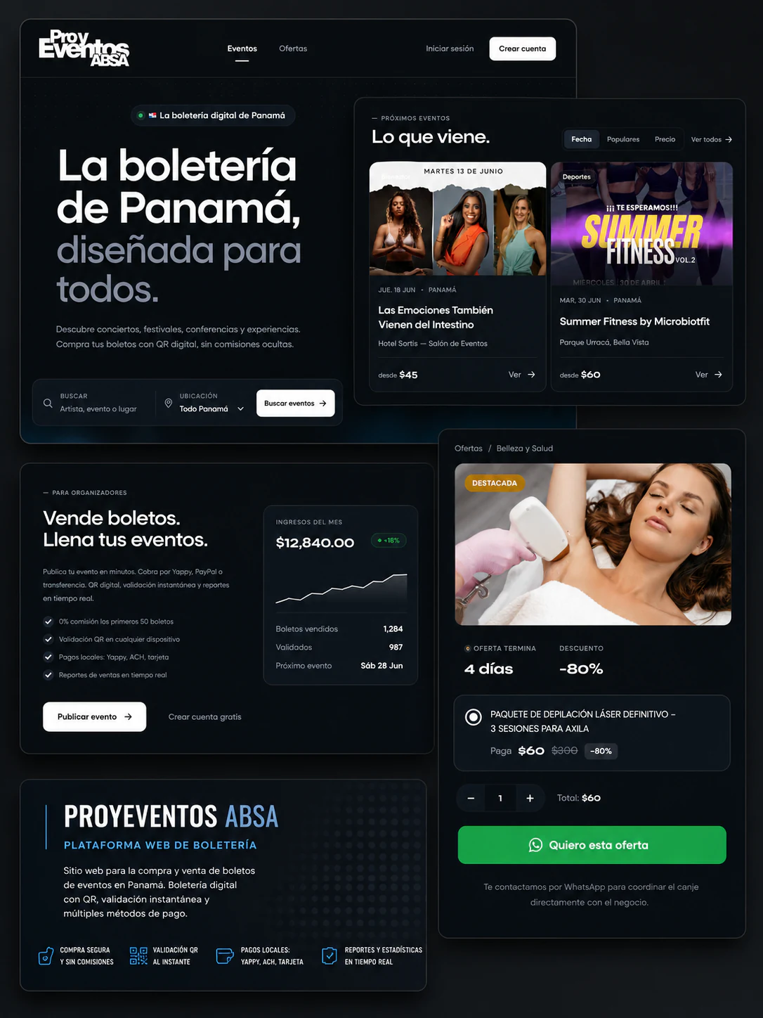 Diseño web de Proyeventos